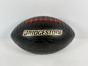 Bridgestone Tire Tread Rubber Football Black Red Laces Promo Advertising Ball